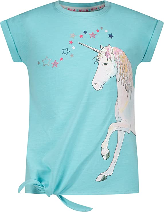 Mädchen T-Shirt Unicorn 33112839 Türkis