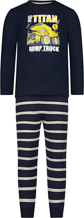 Jungen Schlafanzug Pyjama Print Truck 25162792 Blau