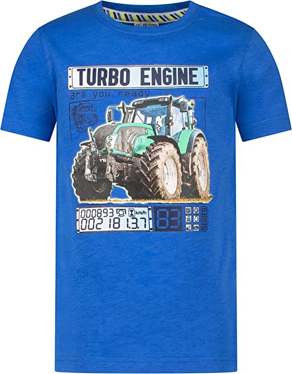 Jungen T-Shirt Tractor Turbo Print 33112748 Blau