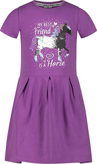 Mädchen Kleid 33131861 Dress Horse Purple