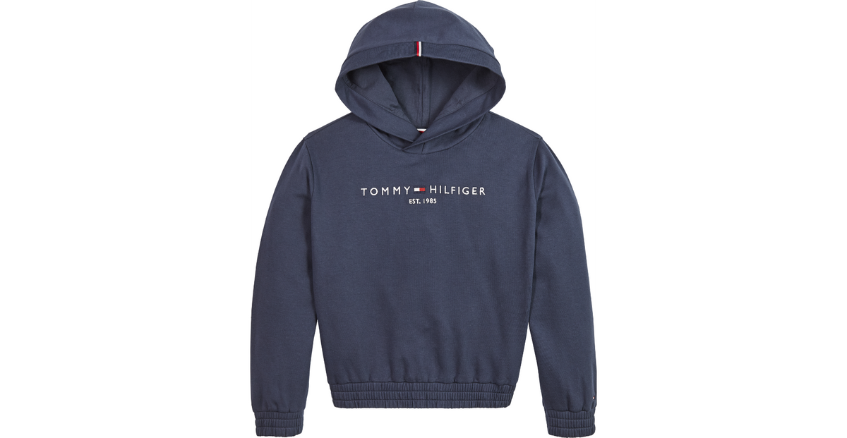 Mädchen Tommy Essential Hooded Sweatshirt – Navy HappyKidsShop Black KG0KG05216