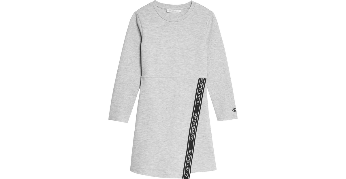 Mädchen Kleid Logo Punto LS Wrap Dress Grey IG0IG00718