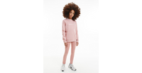 Mädchen Pullover Metallic Chest Logo Sweatshirt IG0IG00577 Soothing Pink