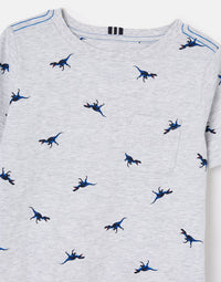 Jungen T-Shirt Olly 217002 Grey Dino