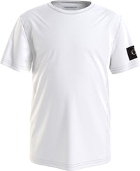Jungen T-Shirt Badge Rib Fitted Top IB0IB01113 White
