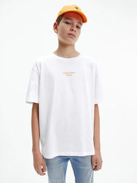 Jungen T-Shirt Stack Logo Relaxed T-Shirt IB0IB01218 White