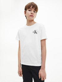 Jungen T-Shirt Chest Monogram Top IB0IB01231 White