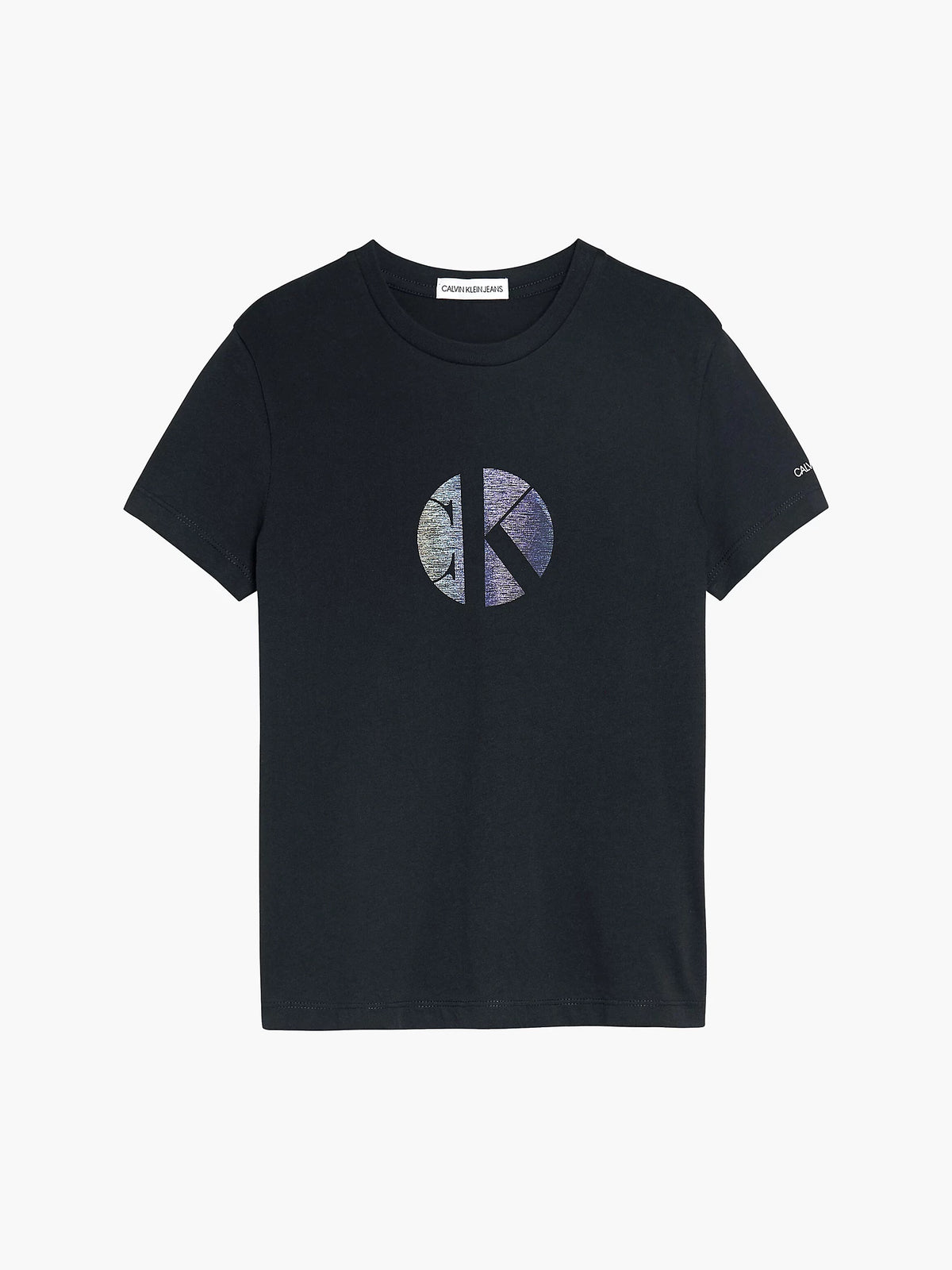 Mädchen T-Shirt Circle Monogram T-Shirt IG0IG00763 CK Black