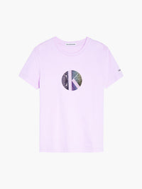 Mädchen T-Shirt Circle Monogram T-Shirt IG0IG00763 Lavender Pink