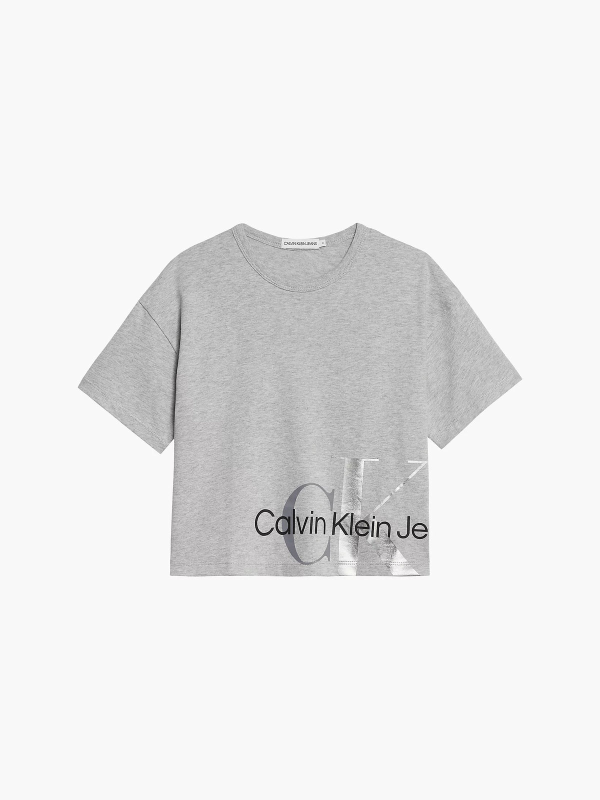 Mädchen T-Shirt Mixed Monogram Cut Off T-Shirt IG0IG01289 Grey