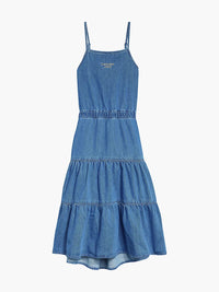 Mädchen Kleid Soft Denim Strap Maxi Dress IG0IG01423 Light Denim