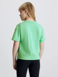Mädchen T-Shirt CKJ Logo Boxy T-Shirt IG0IG01536 Grün