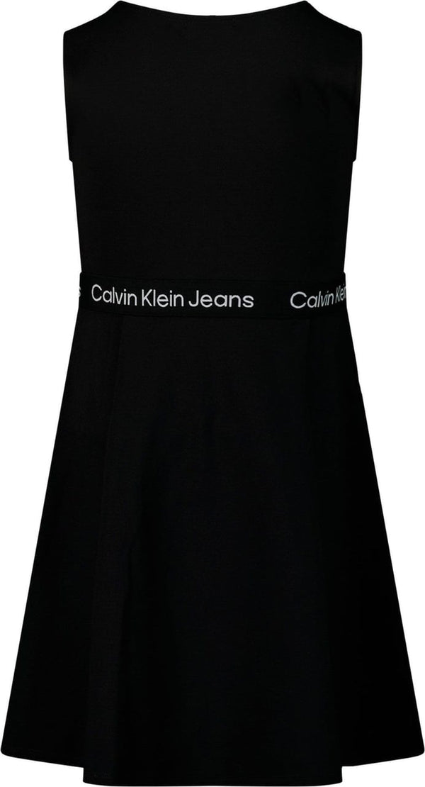 Mädchen Kleid Logo Tape Punto Sleeveless Dress IG0IG01960 Ck Black