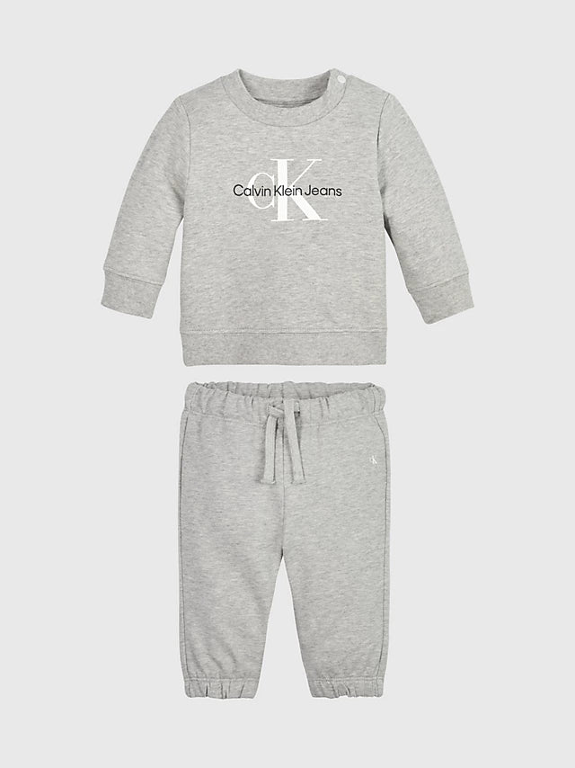 Jungen Zweiteiler Baby Monogram Cn Sweatshirt Set IN0IN00017 Grau