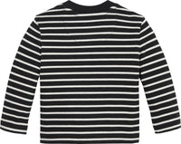 Baby Jungen Langarmshirt Striped Monogram LS-Shirt IN0IN00028 Black