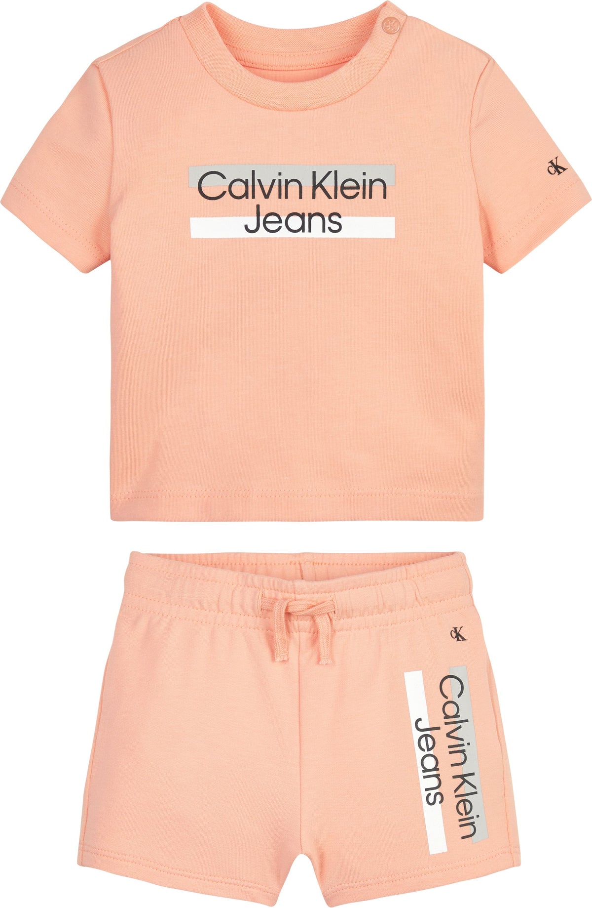 Mädchen Jungen Zweiteiler Hero Logo T-Shirt Shorts Set IN0IN00072 Fresh Cantaloupe