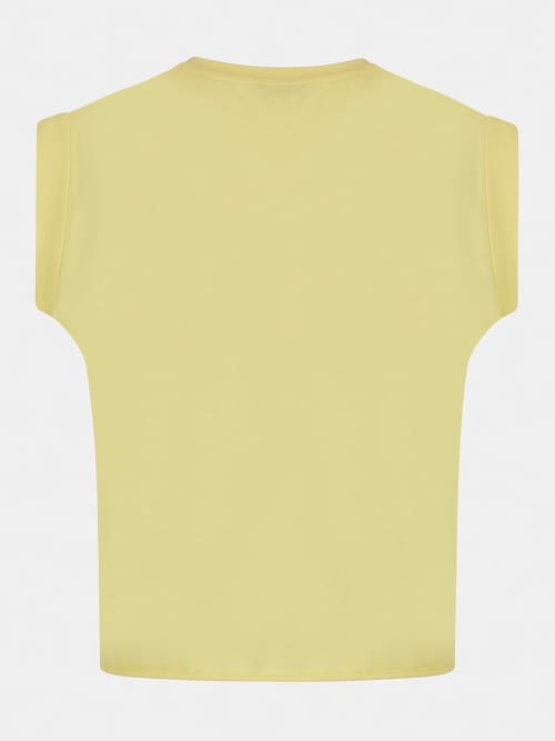 Mädchen T-Shirt Crop Strass J1GI05 K6YW1 Gelb
