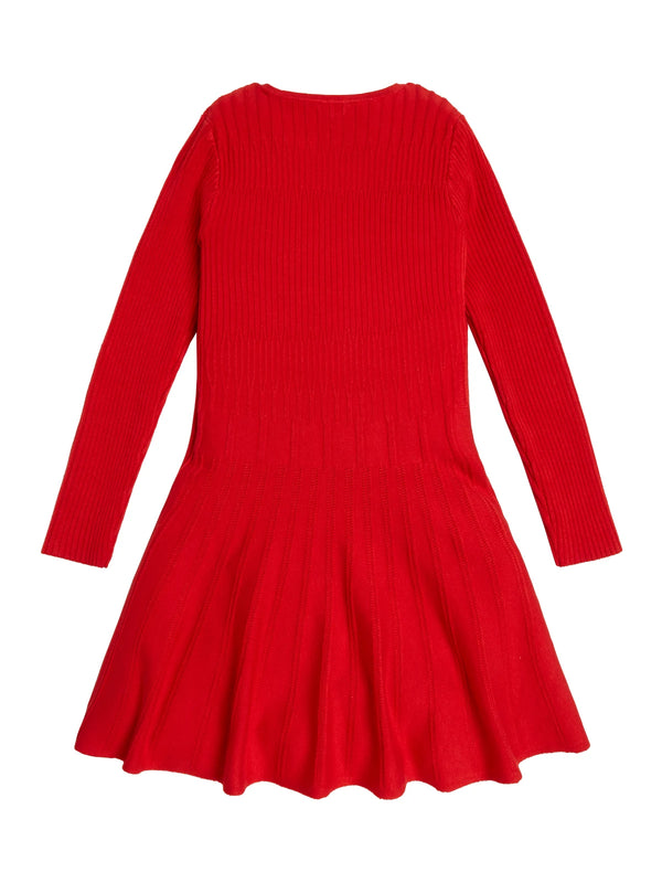 Mädchen Strickkleid Kleid J2YK03 Z2YJ2 Rot