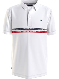 Jungen Poloshirt T-Shirt Flag Rib Insert Tee S/S KB0KB06532 White
