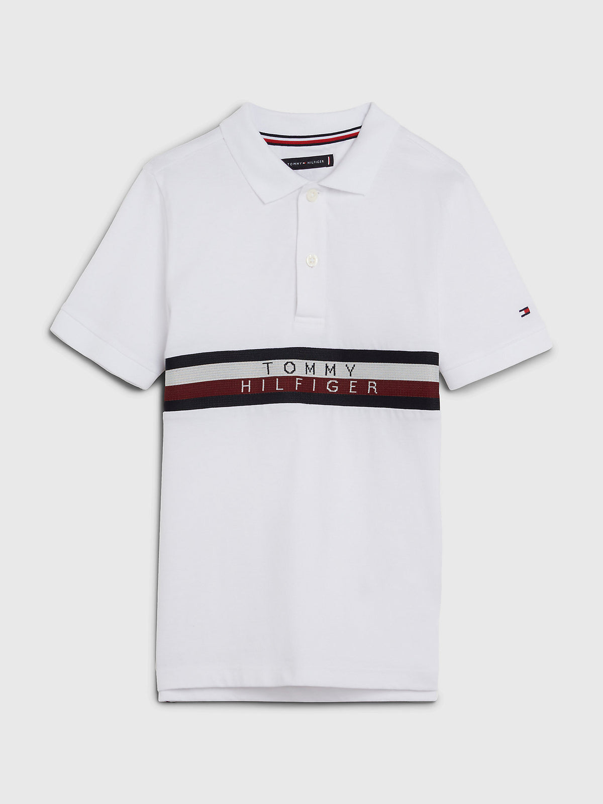 Jungen Poloshirt T-Shirt Global Stripe Polo KB0KB08157 White