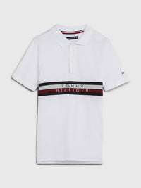 Jungen Poloshirt T-Shirt Global Stripe Polo KB0KB08157 White