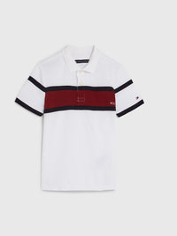 Jungen Poloshirt T-Shirt Colorblock Placement KB0KB08158 White