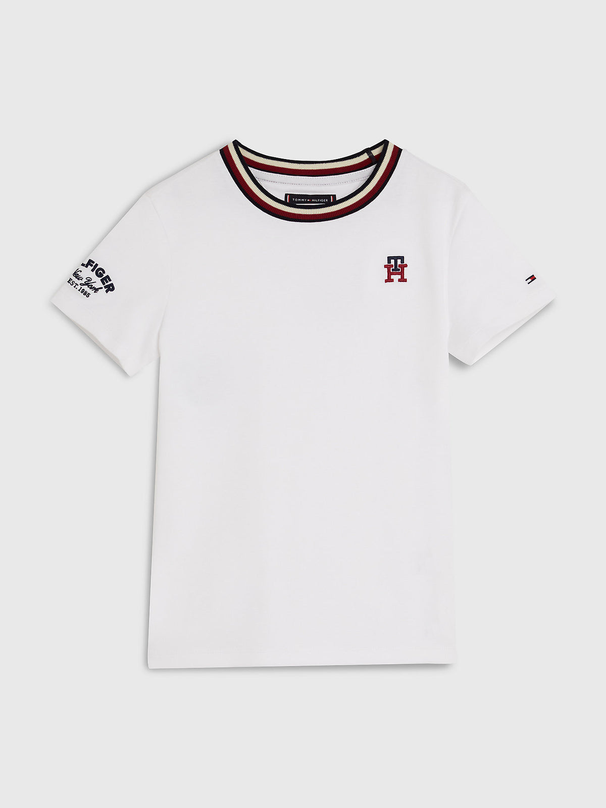 Jungen T-Shirt Multibadge Monogram KB0KB08209 White