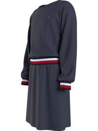 Mädchen Kleid Global Stripe Knit Dress KG0KG06215 Navy