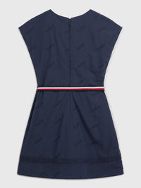 Mädchen Kleid Tommy Embroidered Dress KG0KG06459 Navy