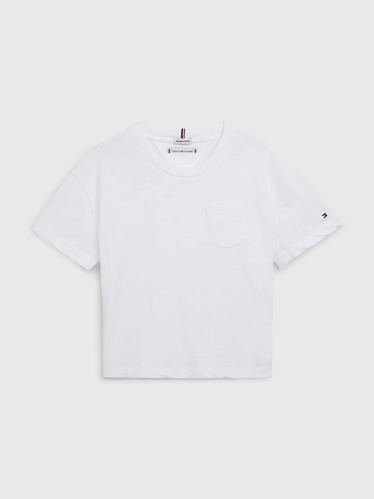 Mädchen T-Shirt Script Pocket Knit Top S/S KG0KG06481 White