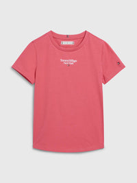 Mädchen T-Shirt Tommy Graphic Tee S/s Washed KG0KG07083 Crimson