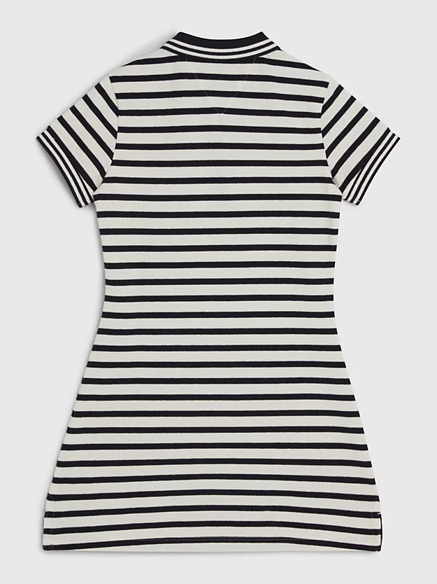 Mädchen Kleid Essential Polo Dress KG0KG07193 Blue Stripe