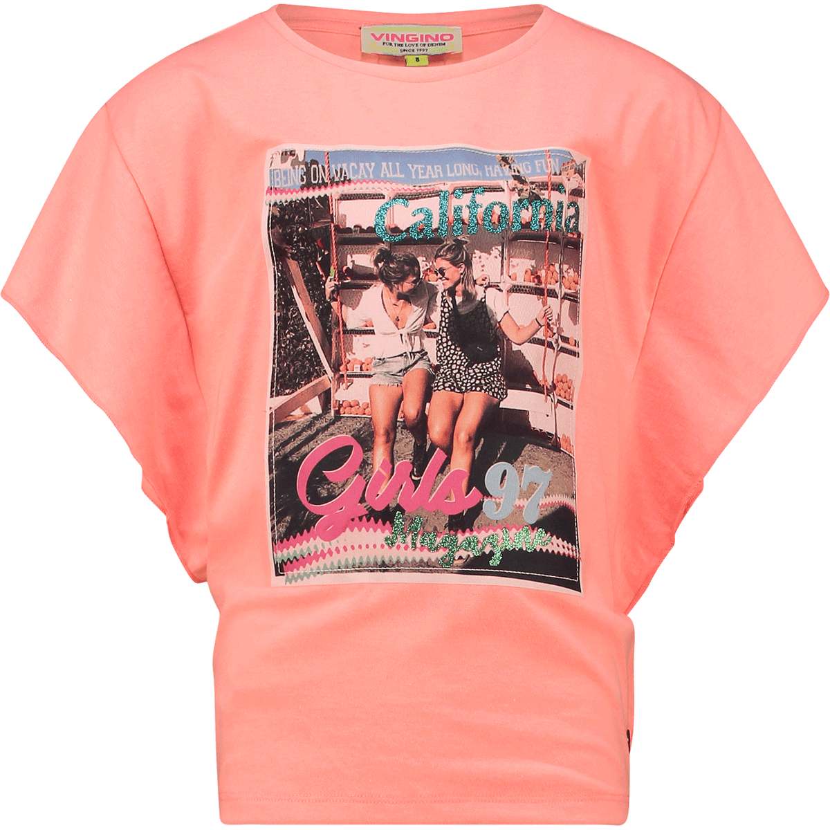 Mädchen T-Shirt Hanoeska Soft Neon Peach