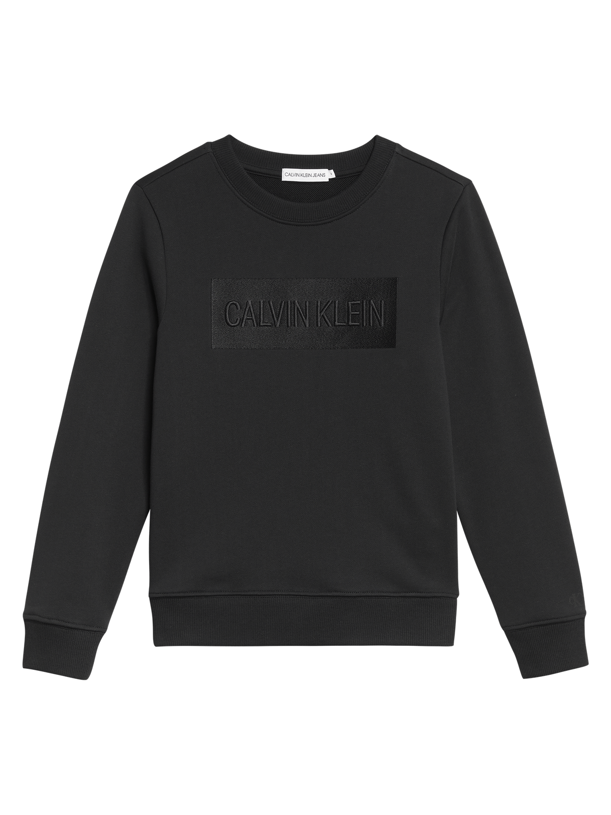 Jungen Pullover Tonal Shiny Logo Sweatshirt IB0IB01118 Ck Black