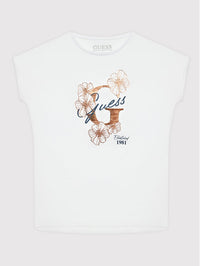 Mädchen T-Shirt J2GI01 K6YW1 Weiss K2GI02