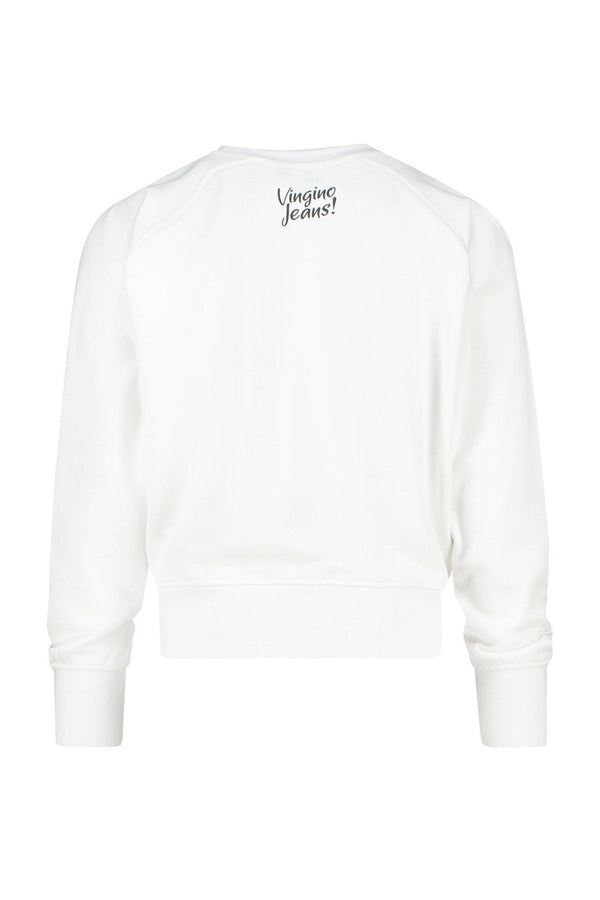 Mädchen Pullover Sweater Nareva Real White