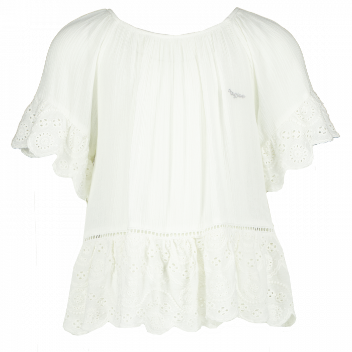 Mädchen T-Shirt Bluse Levina Real White