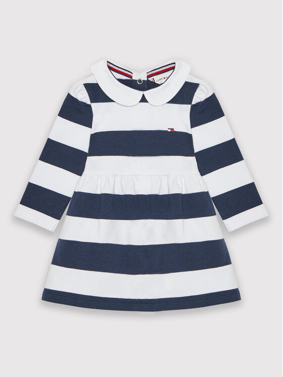 Mädchen Kleid Baby Rugby Stripe Dress L/S KN0KN01237 Navy